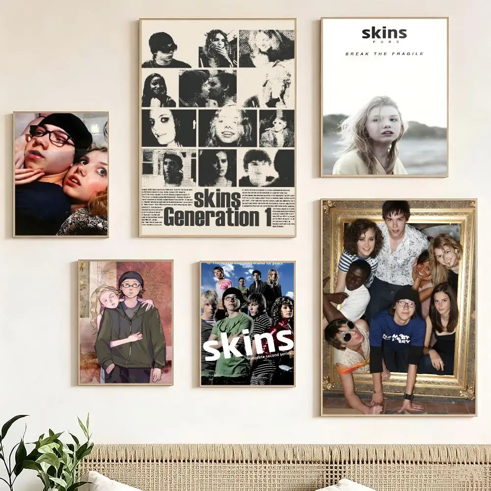 British Teen Drama S-Skins Poster impermeable para el hogar sala de estar dormitorio bar decoracion estetica