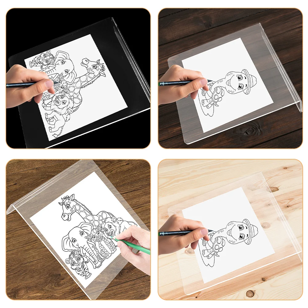 กระดานวาดภาพอะคริลิกใสแบบเอียงสำหรับสีน้ำ สีน้ำมัน วาดภาพ กระดานขาตั้งแบบตั้งโต๊ะขนาดกะทัดรัดสำหรับศิลปินที่บ้าน