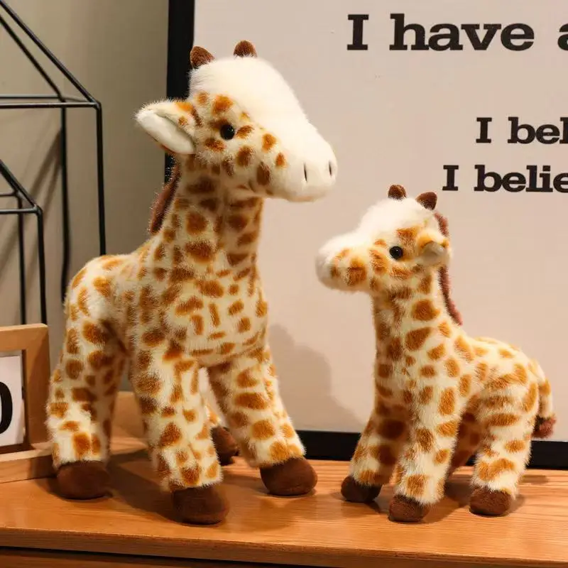Nieuwste gesimuleerde giraffe pop Kawaii gevulde knuffelpop Cartoon Anime schattig kussen vakantiecadeau leuke pop voor kinderen