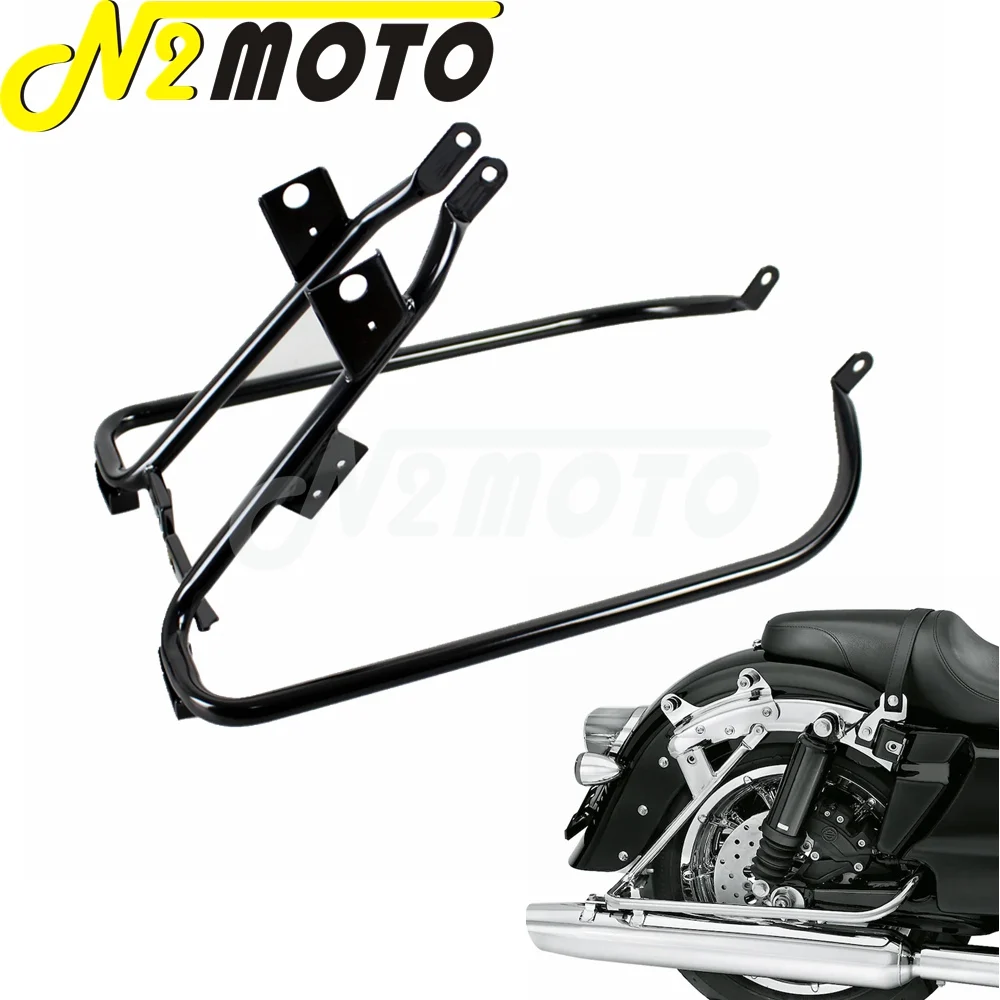 

Motorcycl Rear Saddle Bag Guard Rails Support Bracket For Harley Touring Electra Glide Road King Road Glide Street Glice 09-2013