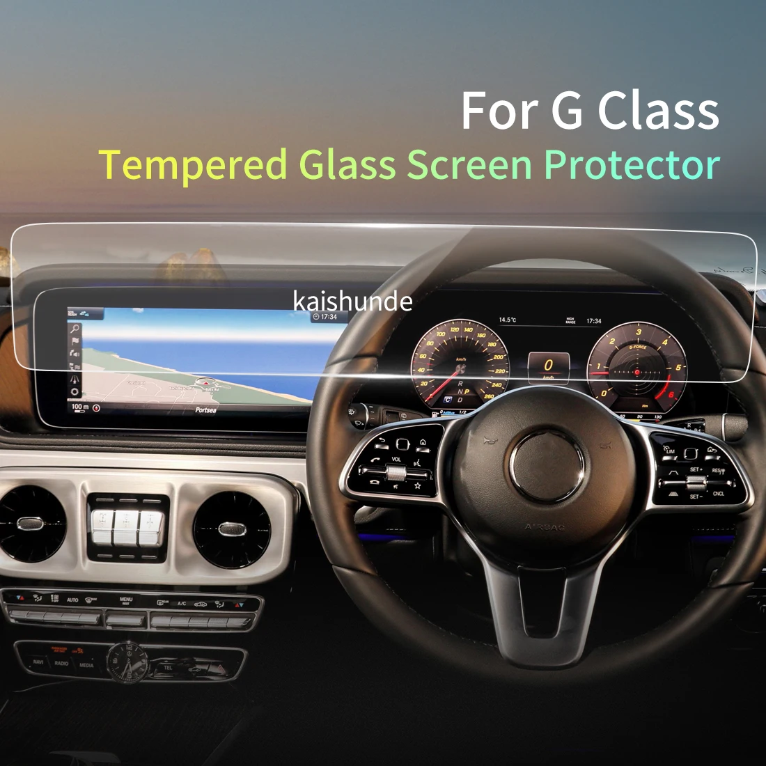 For Benz G-Class 2023 Car Sticker Screen Protector Tempered Glass Protective Film Carplay Navigation Automoties Auto Accessories