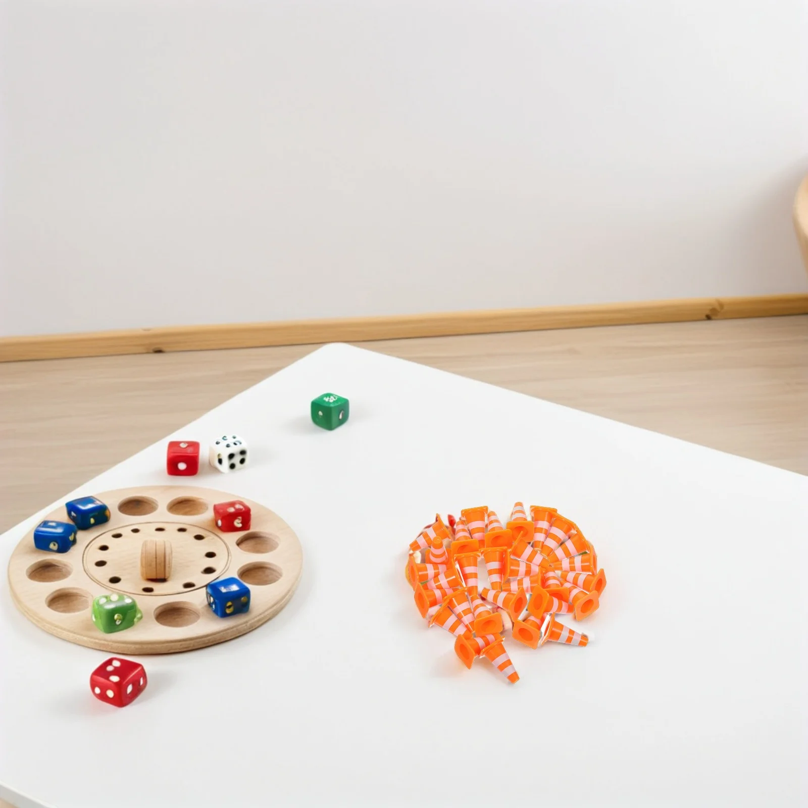 

80pcs Mini Traffic Cones Plastic Barricades Warning Signs Small Road Block Barriers For Kids Pretend Play Training Games