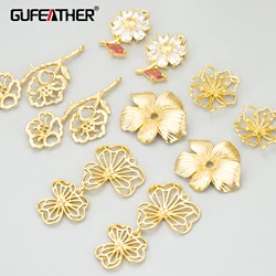 GUFEATHER,4pcs/lot,MG29,jewelry accessories,18k gold rhodium plated,copper,nickel free,charms,diy pendants,jewelry making
