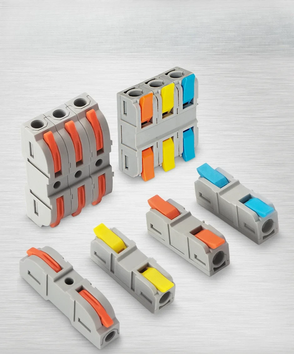 GTRIC Lever Wire Connectors 30/50/100PCS Compact Splicing Wire Connector 450V 32A Pluggable Interlocking Terminal Blocks
