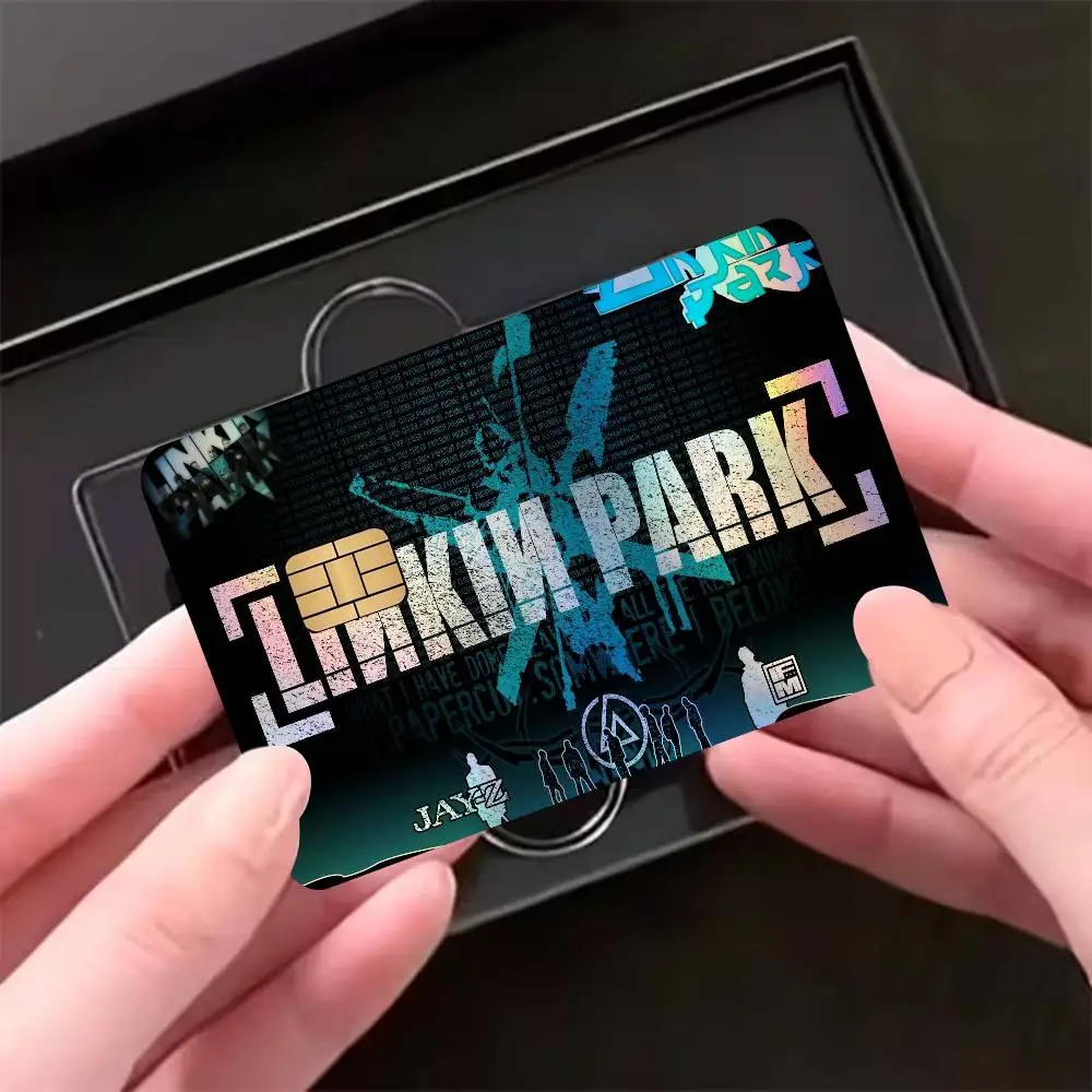 3D Retro Rock Band L-Linkin Park Logo Laser Glitter Bank Card Stickers Fashion Multi Scene Art Decor Decals
