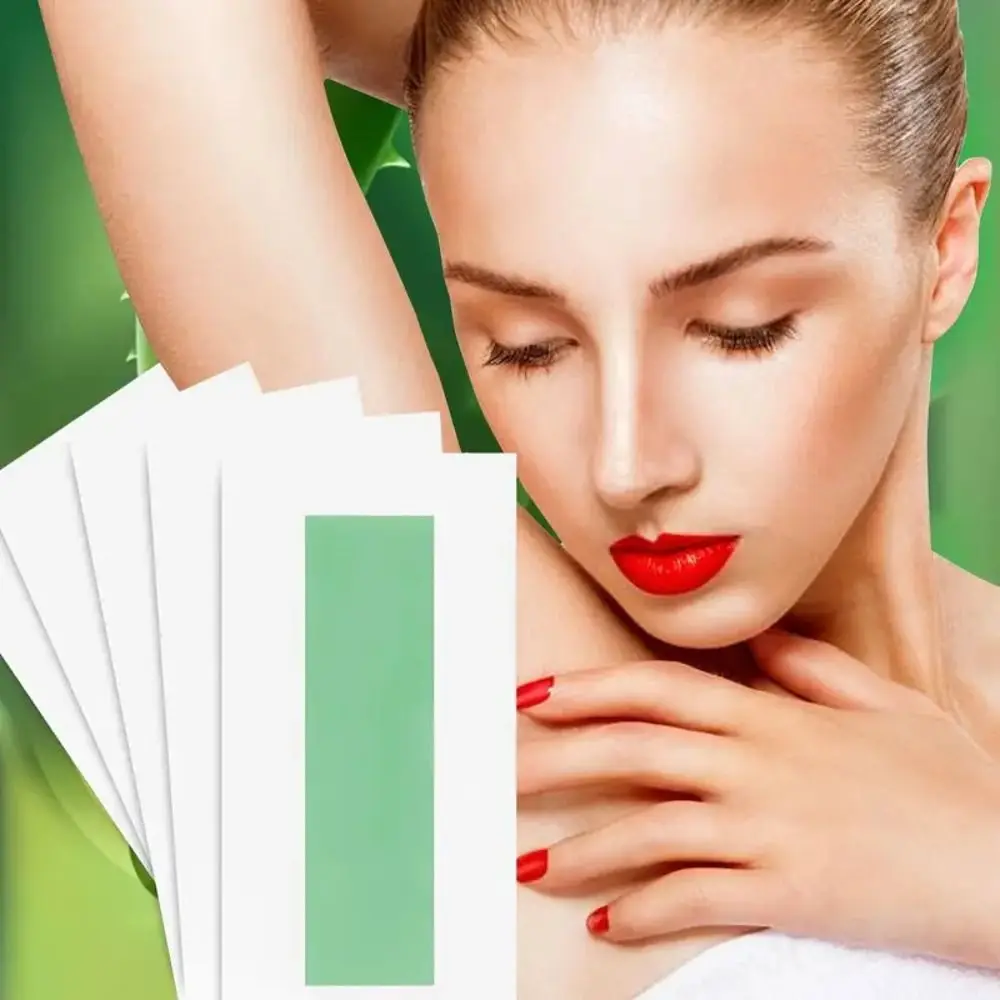 10 Sheets Professional Hair Removal Wax Strips Beauty Tools Depilation Double Sided Cold Wax Paper Non Woven Cloth