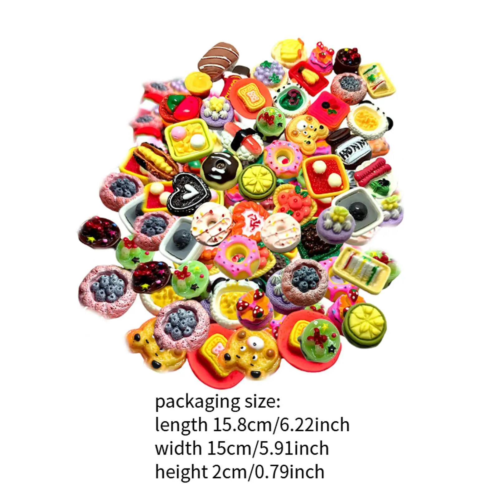 100 stuks miniatuur voedsel speelgoed voedsel spelen speelgoed DIY diorama's keuken kookspel speelgoed voor scrapbooking haarspelden briefpapier doos