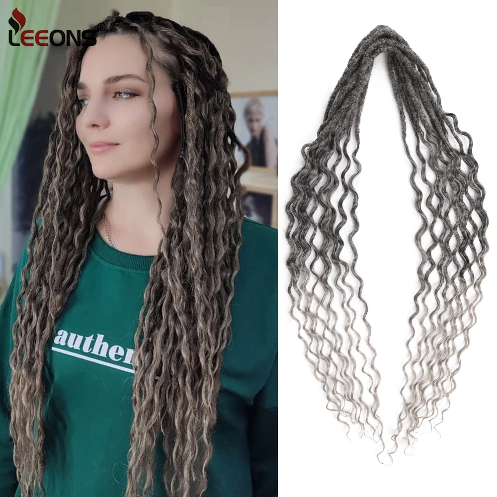 5/10Pcs Dreadlock Extensions Double Ended Dreadlock Extensions Curly Ends Boho Wavy Dreadlock Extensions Synthetic Double Ended