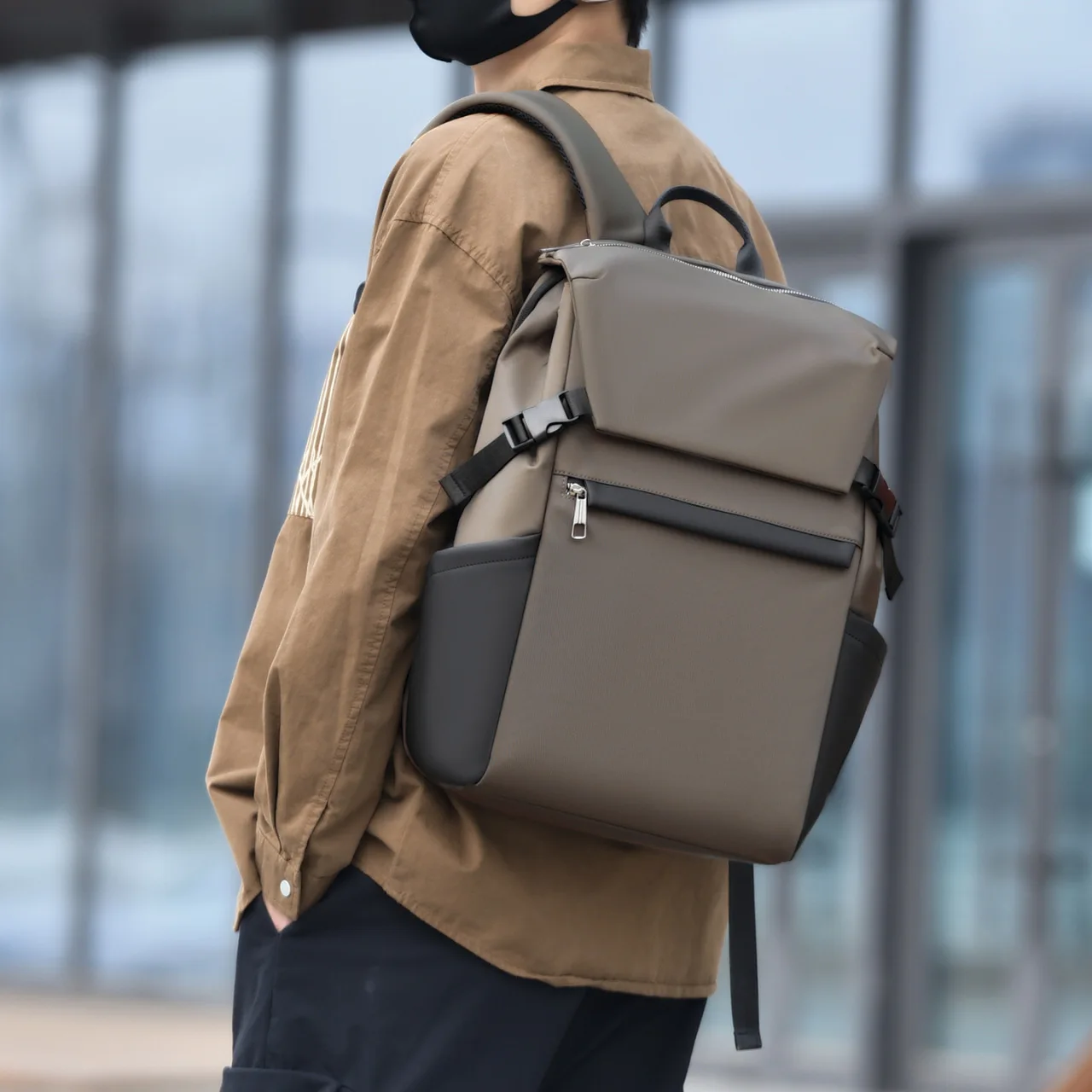 Laptop Backpack for Men Stylish Minimalist Large Capacity Business Commuter Travel Shoulder Bag