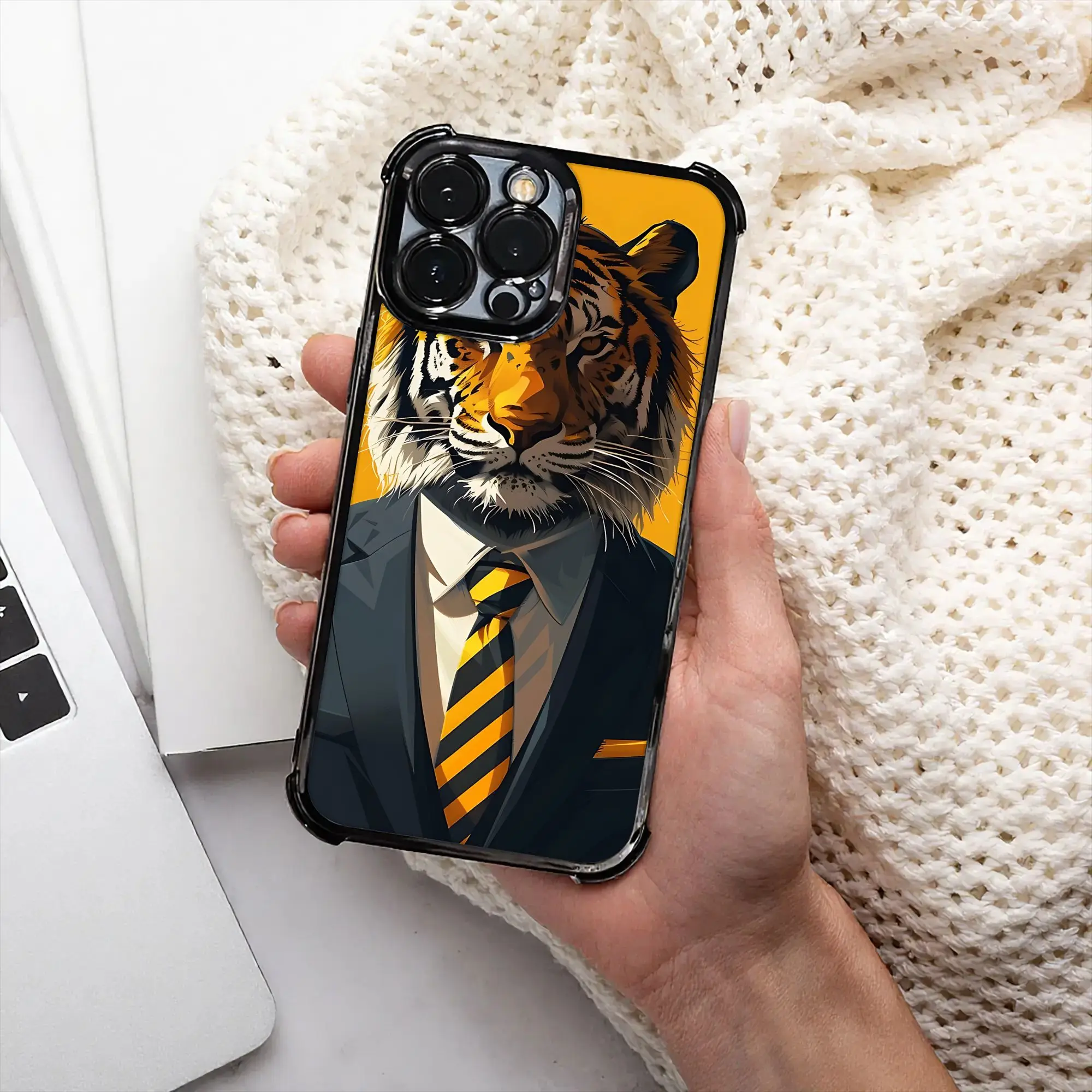Office Giant Character Print Coque iPhone Creative Electroplating Process phone case for iPhone Various Models