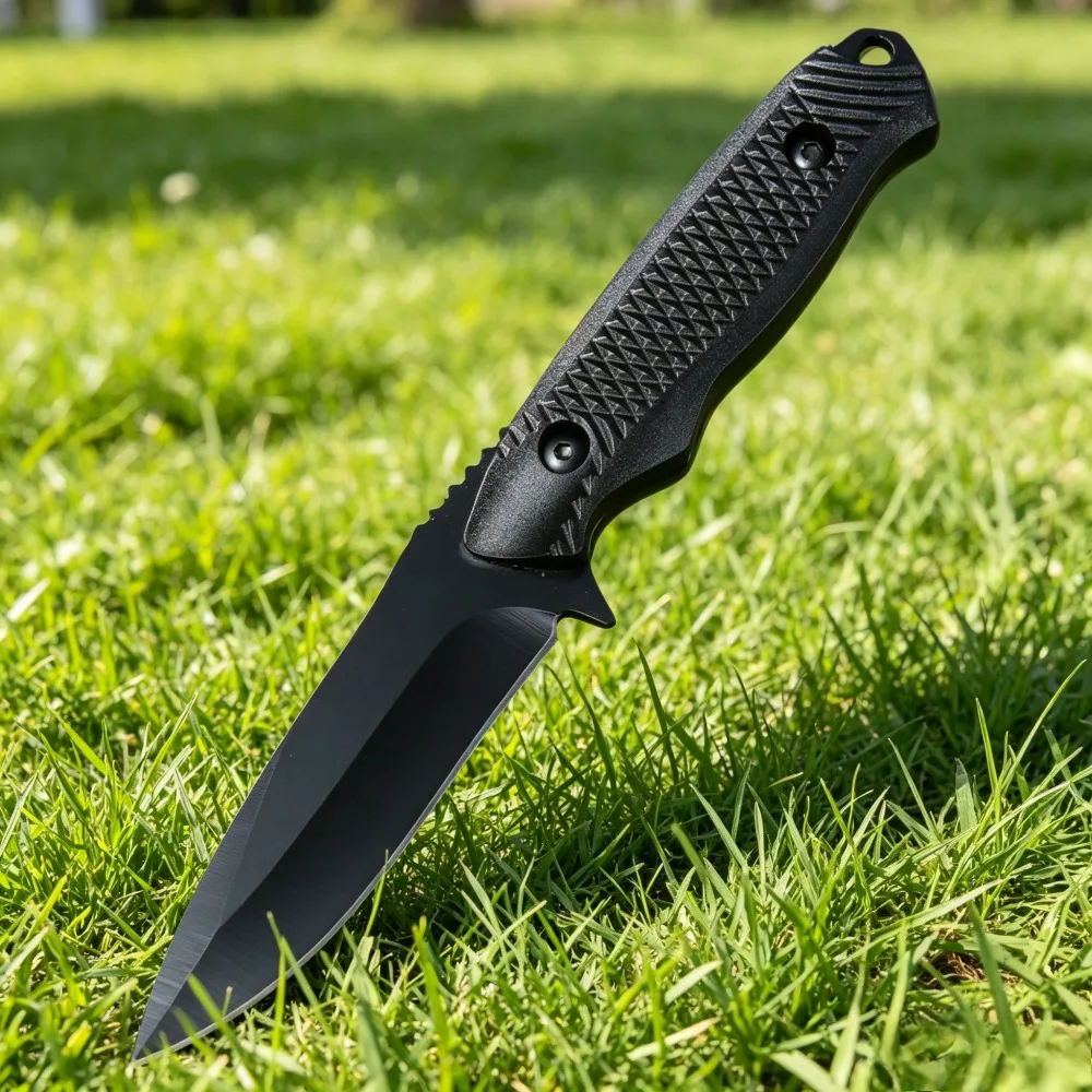 Full Tang Survival Knife Sharp Fixed Blade with ABS Plastic Handle for Camping Hiking Everyday Carry EDC Fruit Knives