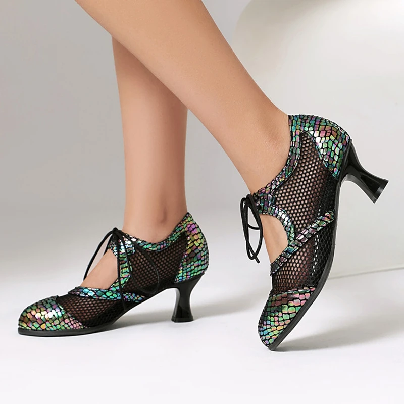 

SIMLOVEYO Весенние модные женские туфли-лодочки с дышащей сеткой и круглым носком 4,5 см на низком каблуке с пряжкой, черный, бежевый, большой размер 46 48 50 US17