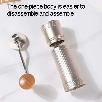 Manual Coffee Grinder with 38mm Tooth Burr - 100-Precision Click External Adjustment  All-Metal Body for Espresso To Cold Brew