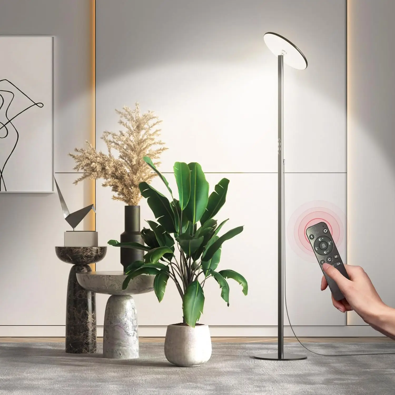 

Grow Light for Indoor Plants 60W Full Spectrum LED, 85'' Adjustable Standing Plant Light, Tall Grow Light with Timer