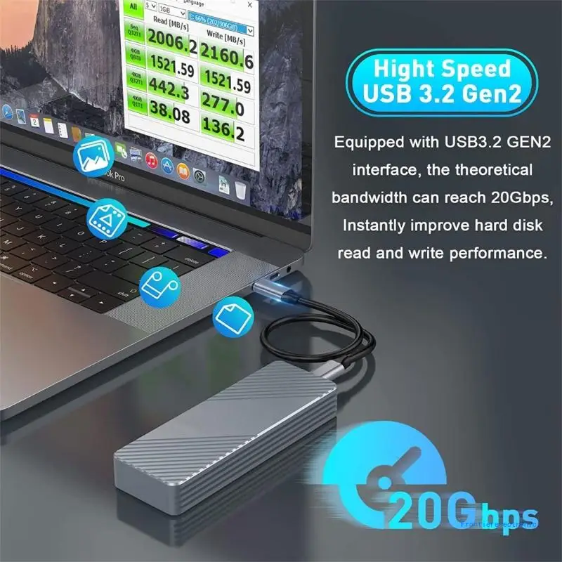 NVME SSD Enclosure NVMe AHCI External Case USB 3.2 Type C 10Gbps 20Gbps DropShipping