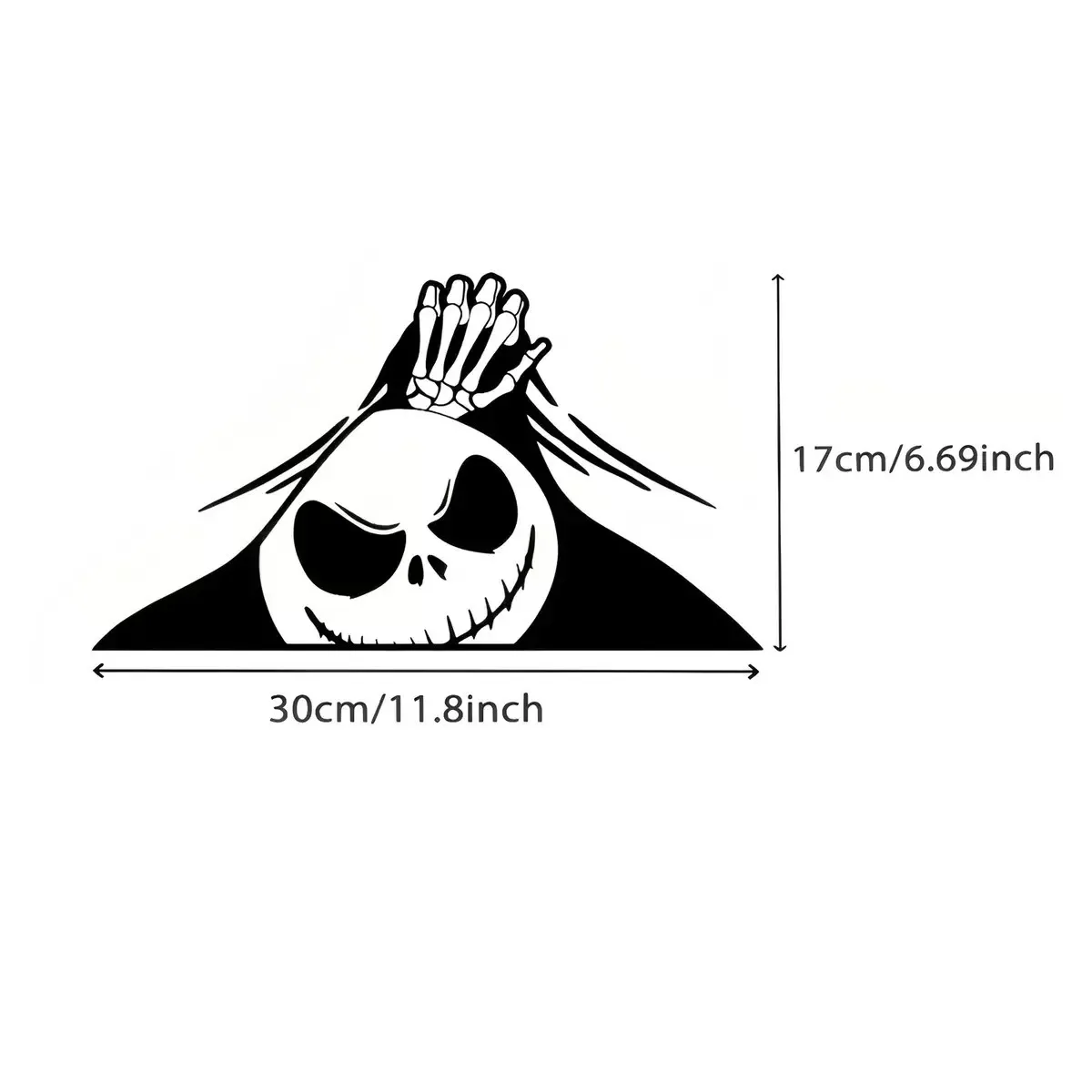 Der Albtraum vor Weihnachten Jack Skellington Aufkleber, kratzfest, auf Auto, LKW, Fenster, Laptop, Aufkleber, Auto-Außenseite
