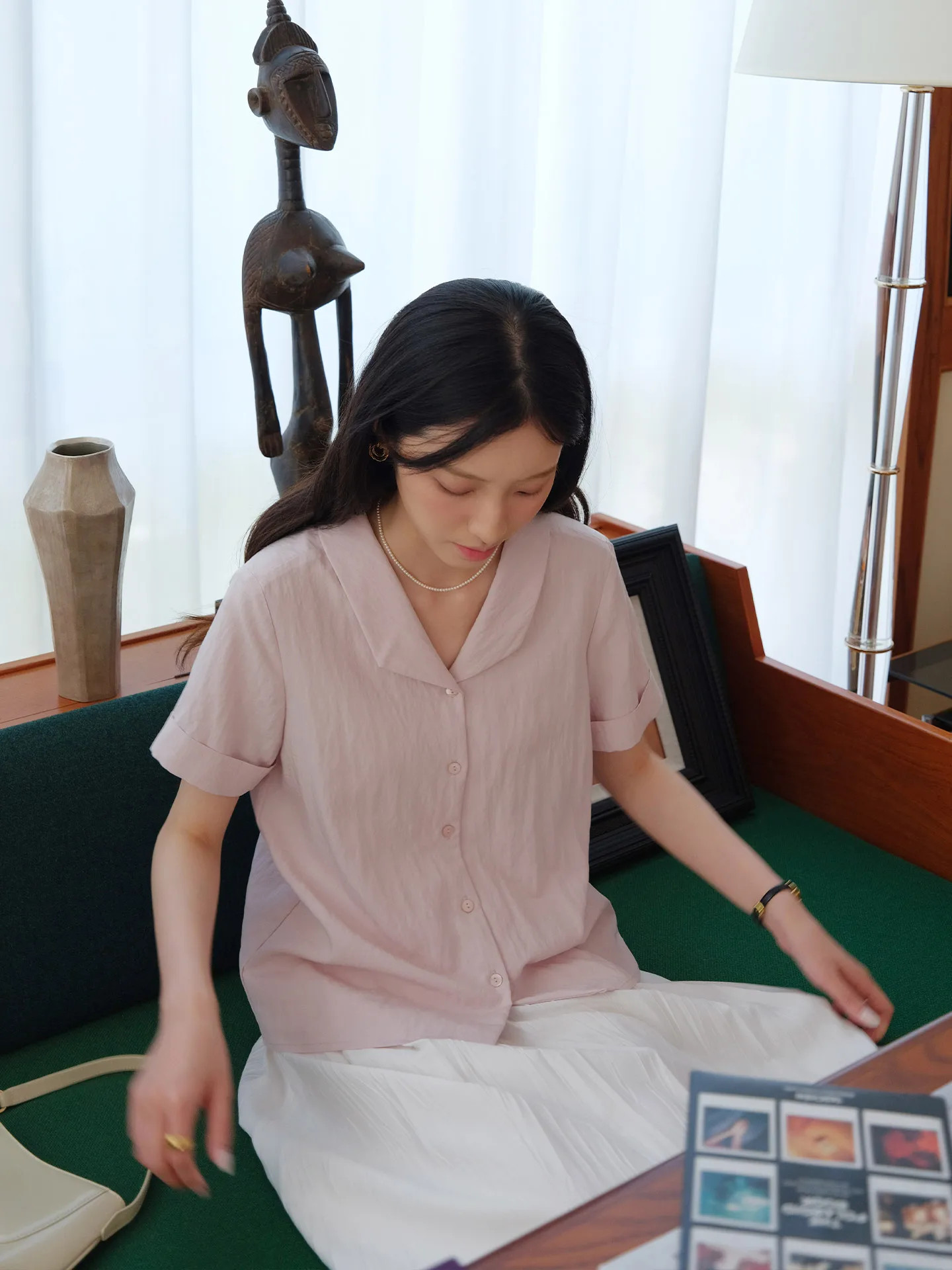 

Летняя легкая женская рубашка Ranruo с коротким рукавом, новинка 2026 года, для особых случаев, модный топ для повседневной носки