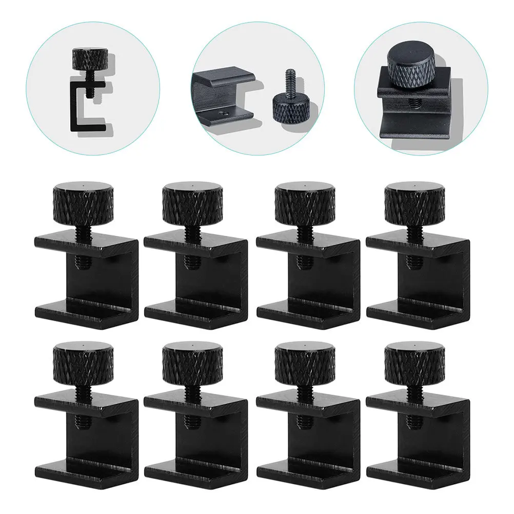 

8Pcs Hot Bed Glass Clamp Aluminum Alloy Adjustable Glass Bed Clip for 3D Printer Stable Fixation Platform Clamps Replacement