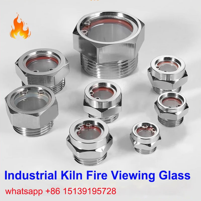 Industrial furnace peep hole mirror Viewing Glass Flame Observation Mirror Stainless Steel Material