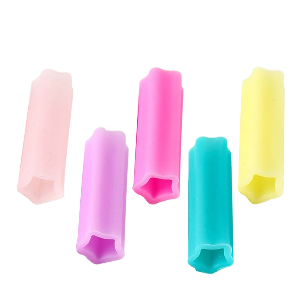 

5Pcs Nail Art Silicone Sleeve Protective Cover Cuticle Nipper Scissors Caps Tweezers Tips Manicure Tool Holder Safe Use