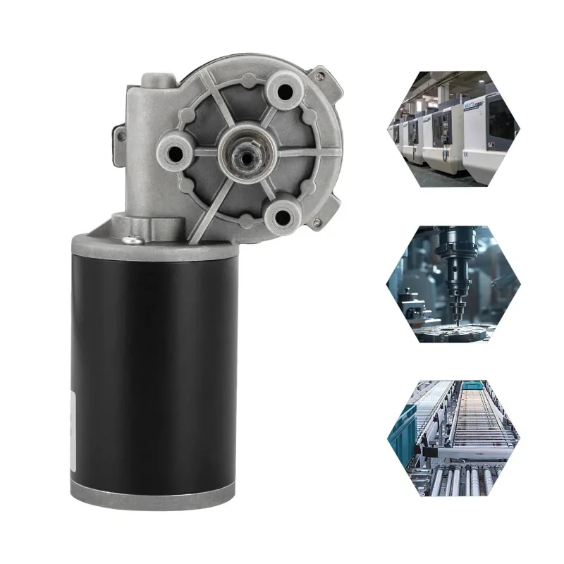 

24V DC Reduction Motor,80W 220 RPM High Efficiency Motor-Left,PWM Speed Control,with Power Failure Self-locking Function