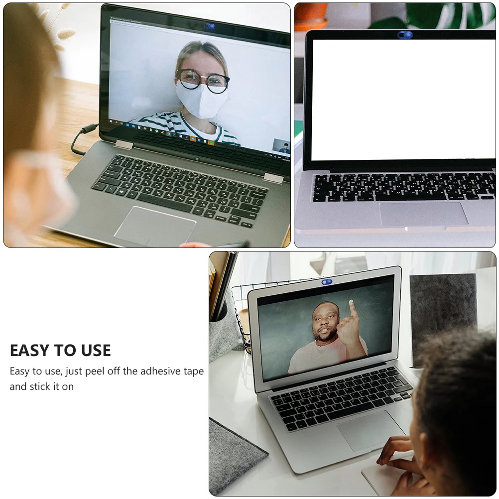 

4pcs Webcam Cover Slide Sky Pattern Privacy Protect Camera Cover For Laptop Tablet Desktop Abs Material