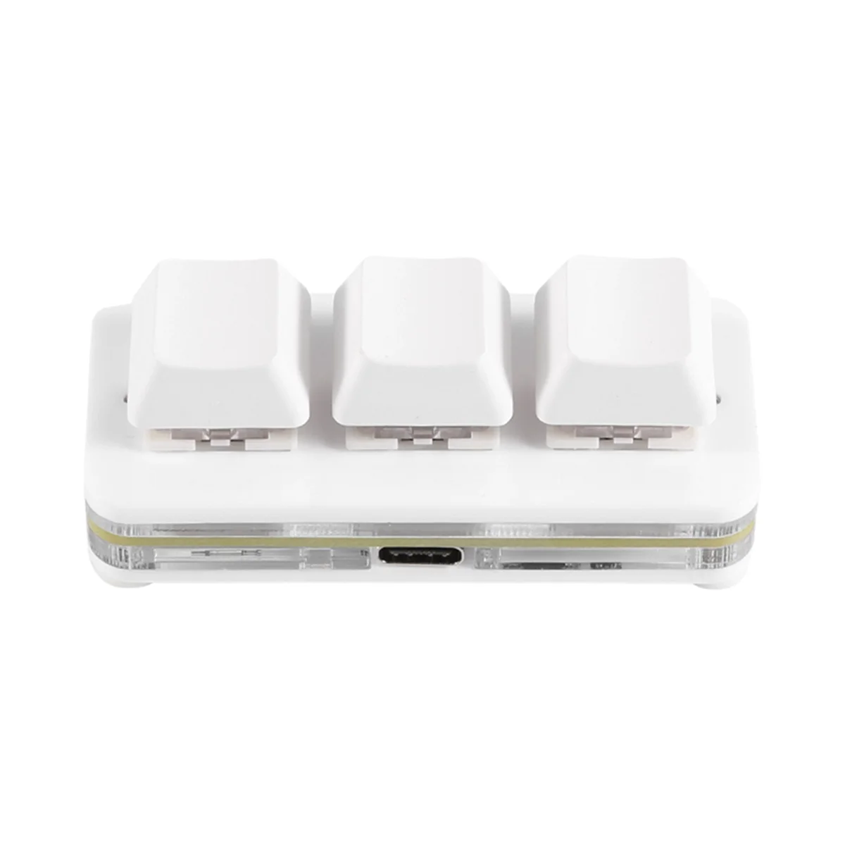 3 Keys Custom Mini Keyboard Copy Paste Cut Select All Enter Ctrl C V for Programmer Audio Game Shortcut Keyboard White