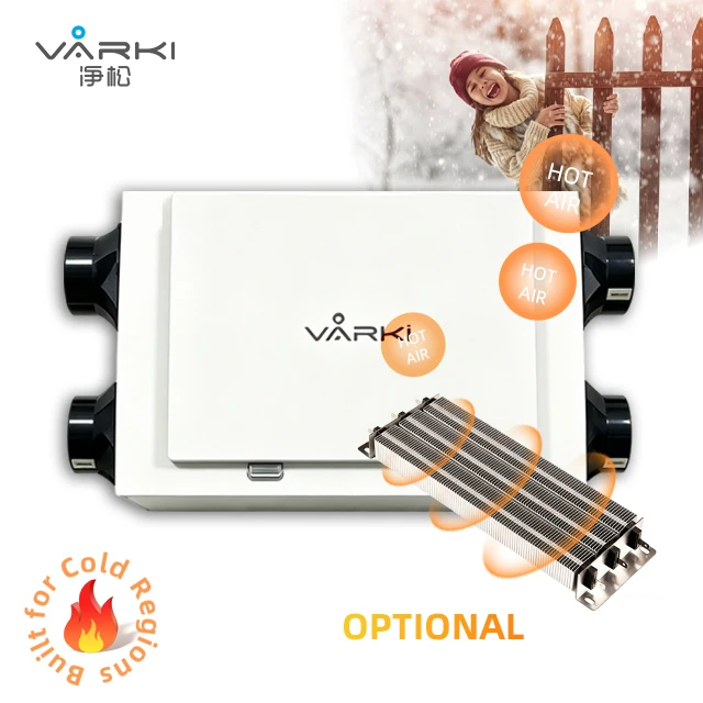 Smart Ceiling 350m³/h Energy Recovery Ventilator ERV HVAC System Bidirectional Flow Fresh Air Circulation System for Home Office