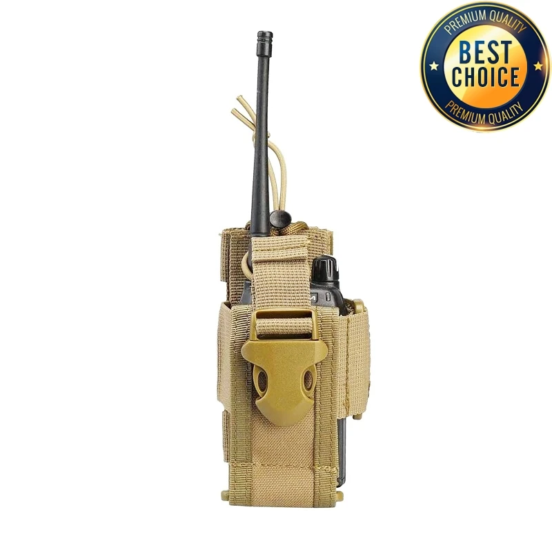 Nuovo supporto per walkie-talkie tattico regolabile Custodia per radio Custodia per interfono da caccia Borsa per radio Molle in nylon per esterni