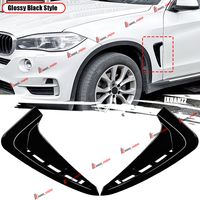 2pcs For BMW X5 F15 M Sport 2014 2015 2016 2017 2018 Car Bumper Spoiler Shark Gills Side Flow Fender Vent Stickers Cover