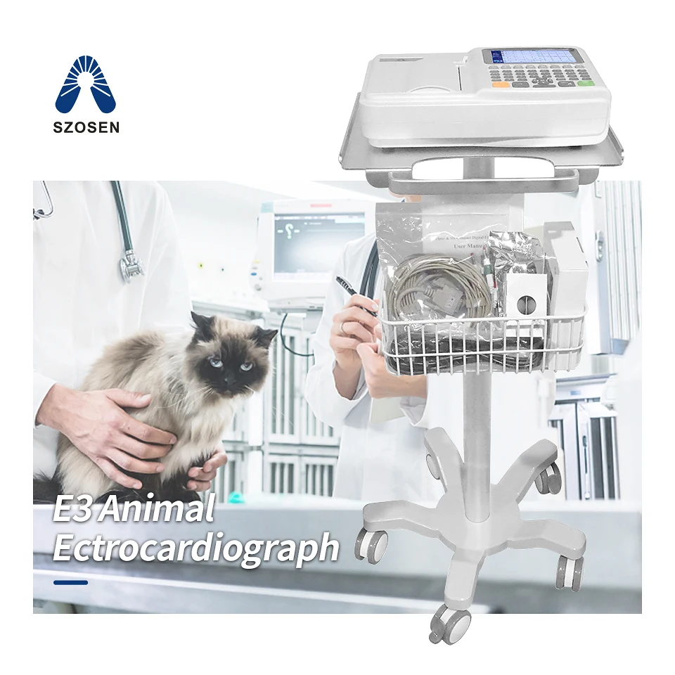 

Good price Touch Screen Portable Veterinary 3 channel Machine Electrocardiograph for animals