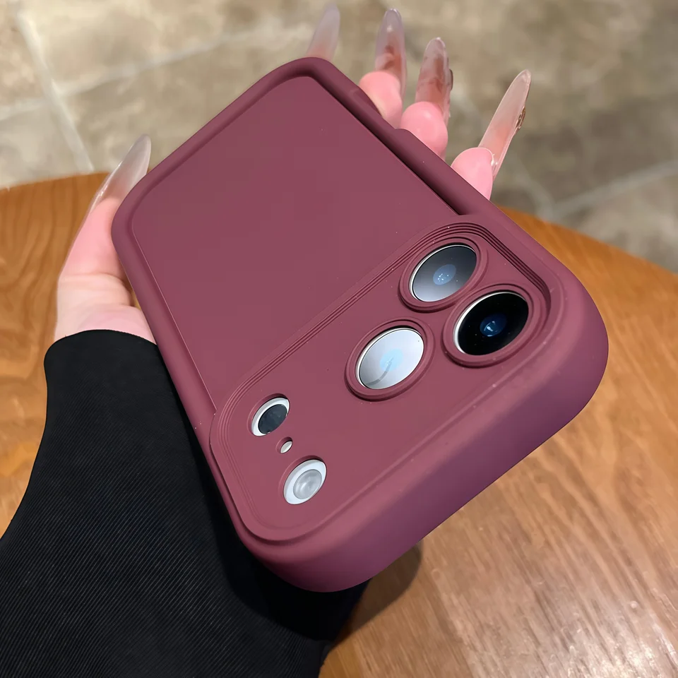 Funda engrosada a prueba de golpes para iPhone 17 16 15 14 13 12 11 Pro Max, cubierta de color puro para iPhone 17 Air 14 15 16 Plus accesorios 2