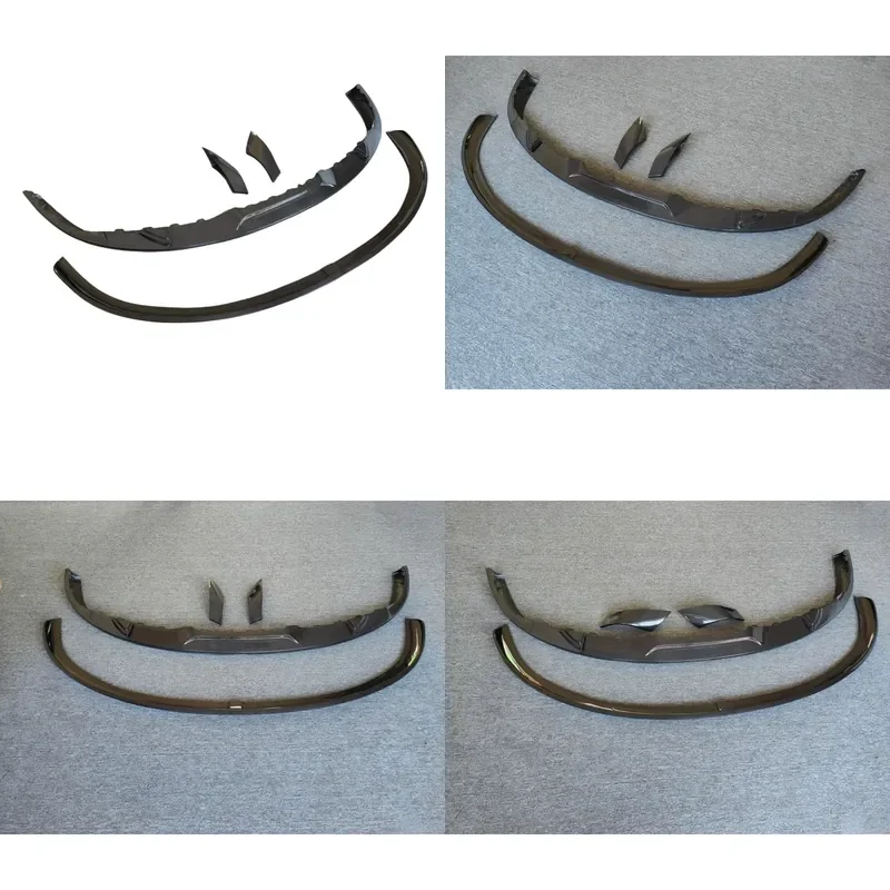 T Type Carbon Fiber Front Bumper Lip Kit for Porsche Taycan Upgrade Front Bumper Shunt Car Custom Kit Car Tools
