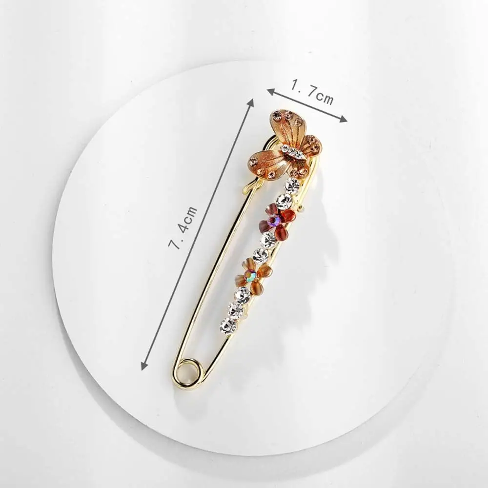 للنساء فتاة معطف أنيق دبوس الأمان حجر الراين المينا سبيكة القوس فراشة الصدار مجوهرات اكسسوارات دبابيس دبوس