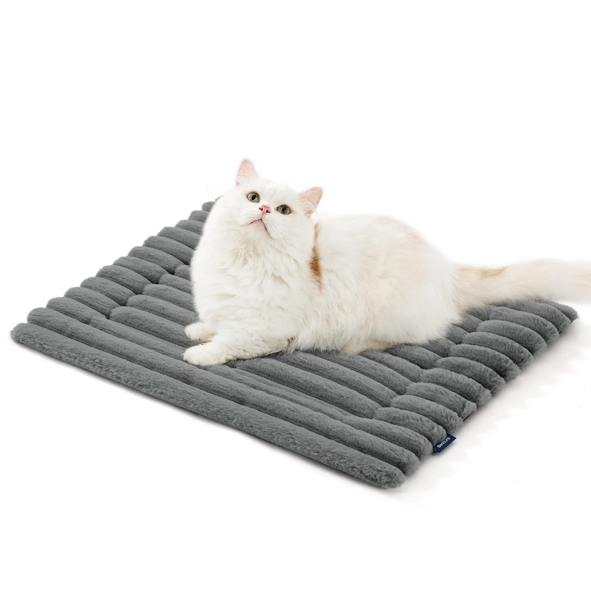Cat Bed Pet Mattress Warm Soft Plush Pet Bed with Cover Round Cat Dog Sleeping Nest Cave for Small Dogs kitten