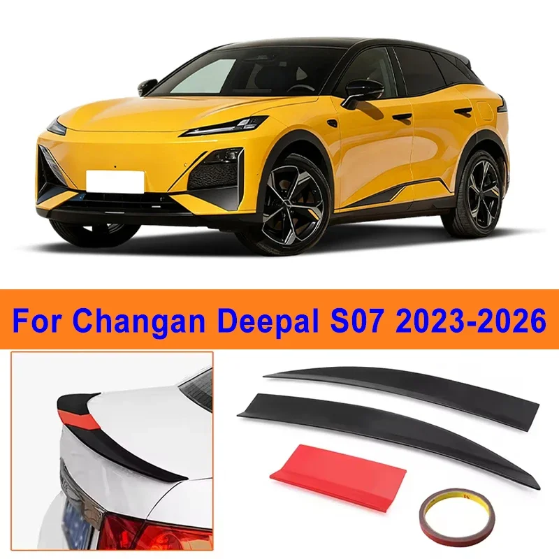

For Changan Deepal S07 2023-2026 3-Section ABS Rear Trunk Spoiler 115-125cm Adjustable Sports Decor Top Wing Car Exterior Parts