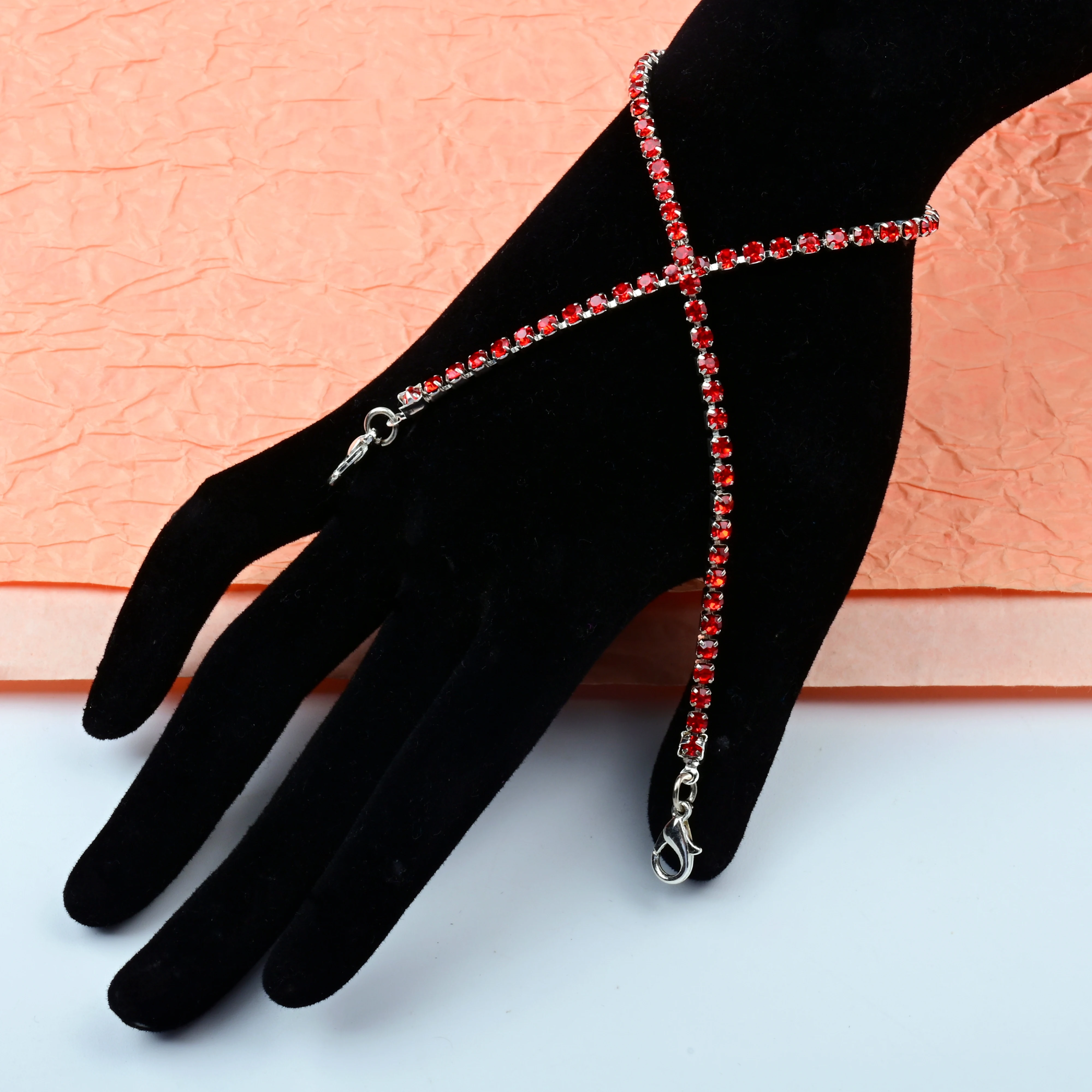 Colorful Glass Rhinestone Trim Chain 3MM Wide Silver Base Metal Claw Chain With Clasps DIY Handbag Clothing Decor Accessory