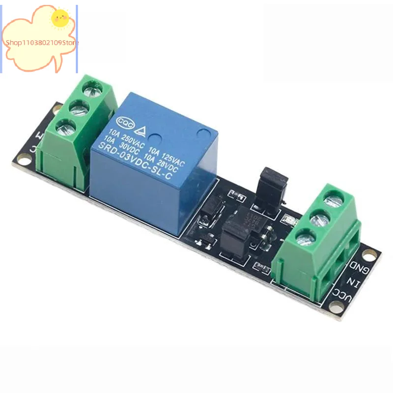 【HT】3V Isolated Relay Drive Control Module High Level Trigger Single Channel Board for DIY IoT Sensor Circuit Projects