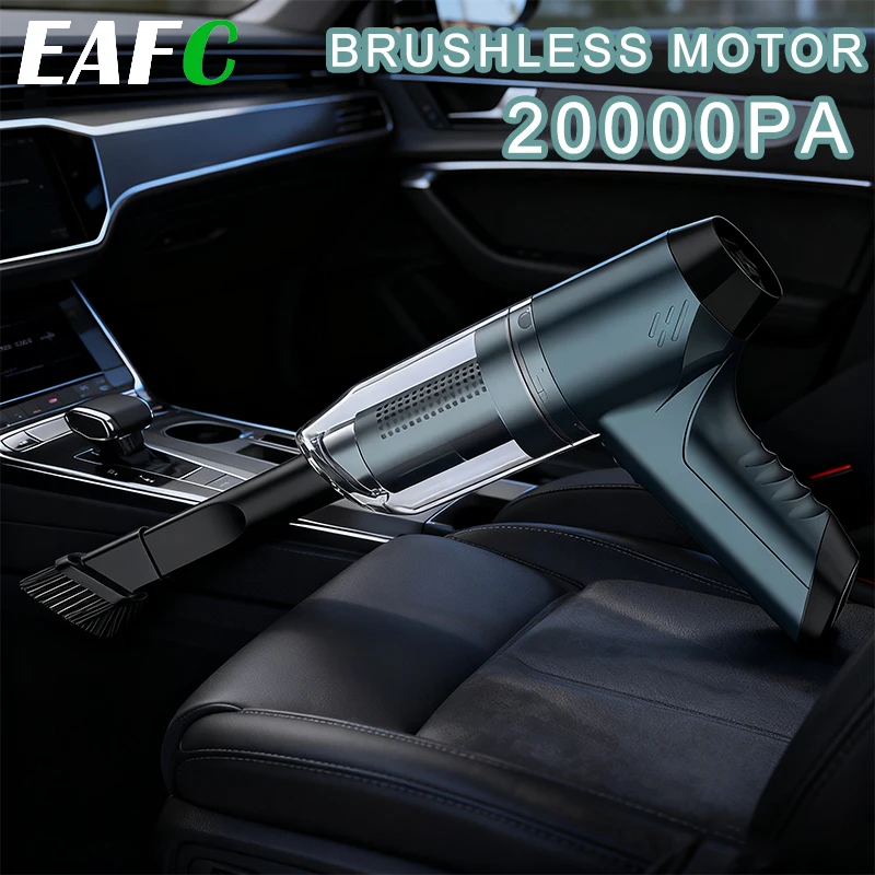 EAFC-aspiradora de coche sin escobillas, inalámbrica, 20000Pa, fuerte succión, aspiradora de mano para el hogar y el coche, doble uso