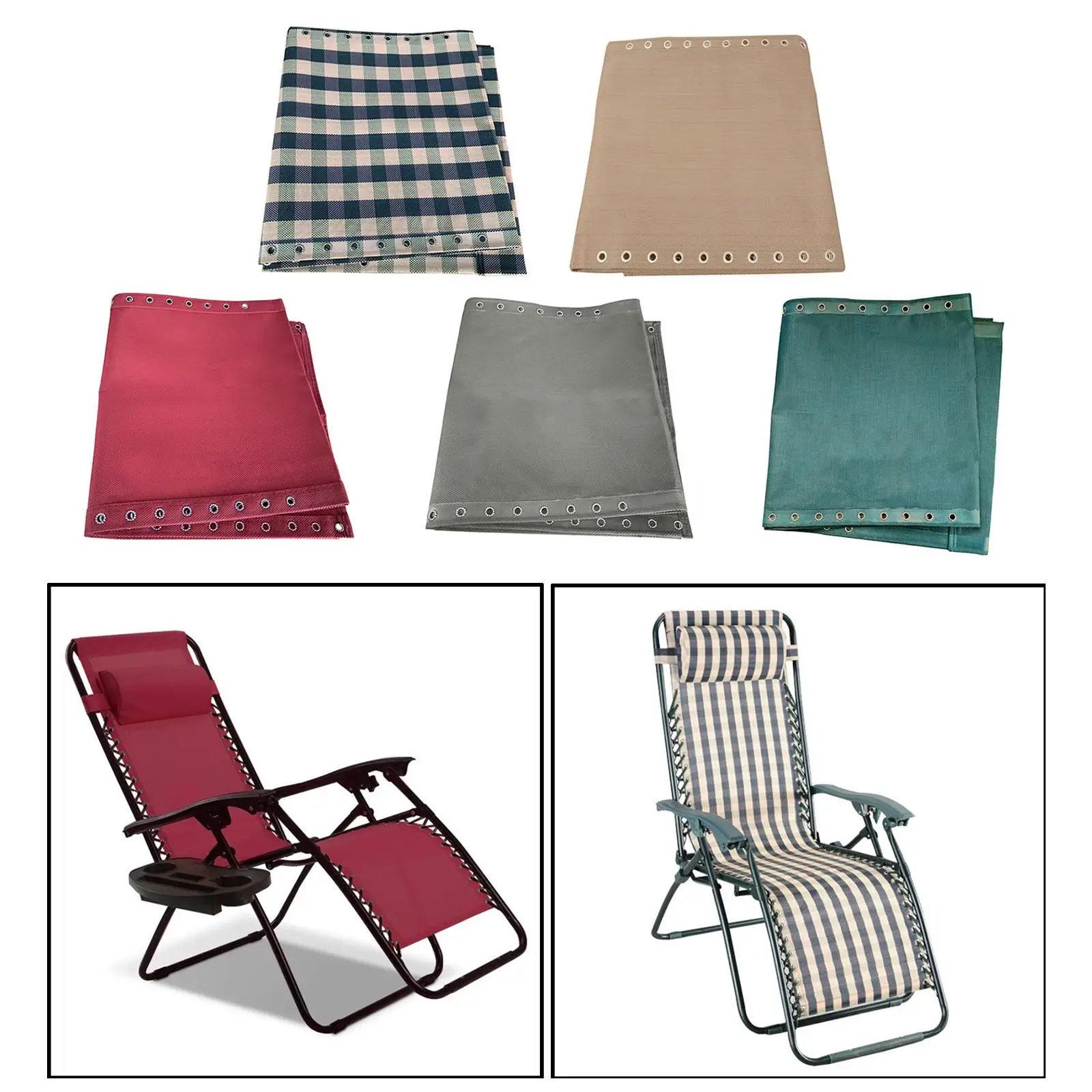 Replacement Fabric Cloth Folding Sling Chair Cover for Non Gravity Chair,Patio Lounge Couch Recliners