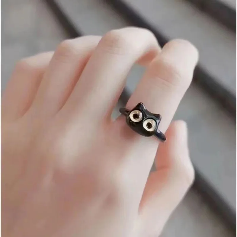 Funny Monster Ring for Women Cartoon Bunny Cat Couple Rings New Trendy Finger Jewelry Female Sweet Y2K Accessories