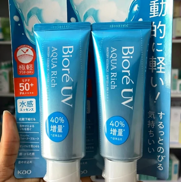 Protetor Solar Biore Anti-ultravioleta Refrescante Não Oleoso para Corpo e Rosto, Essência Aquosa Rica com Proteção UV SPF50+ PA++++