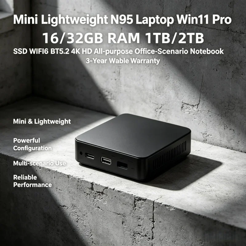 

Smooth-running Premium 2026 Pocket-sized Portable Laptop N95 16GB RAM 1TB/2TB SSD 4K HD WiFi6 BT5.2