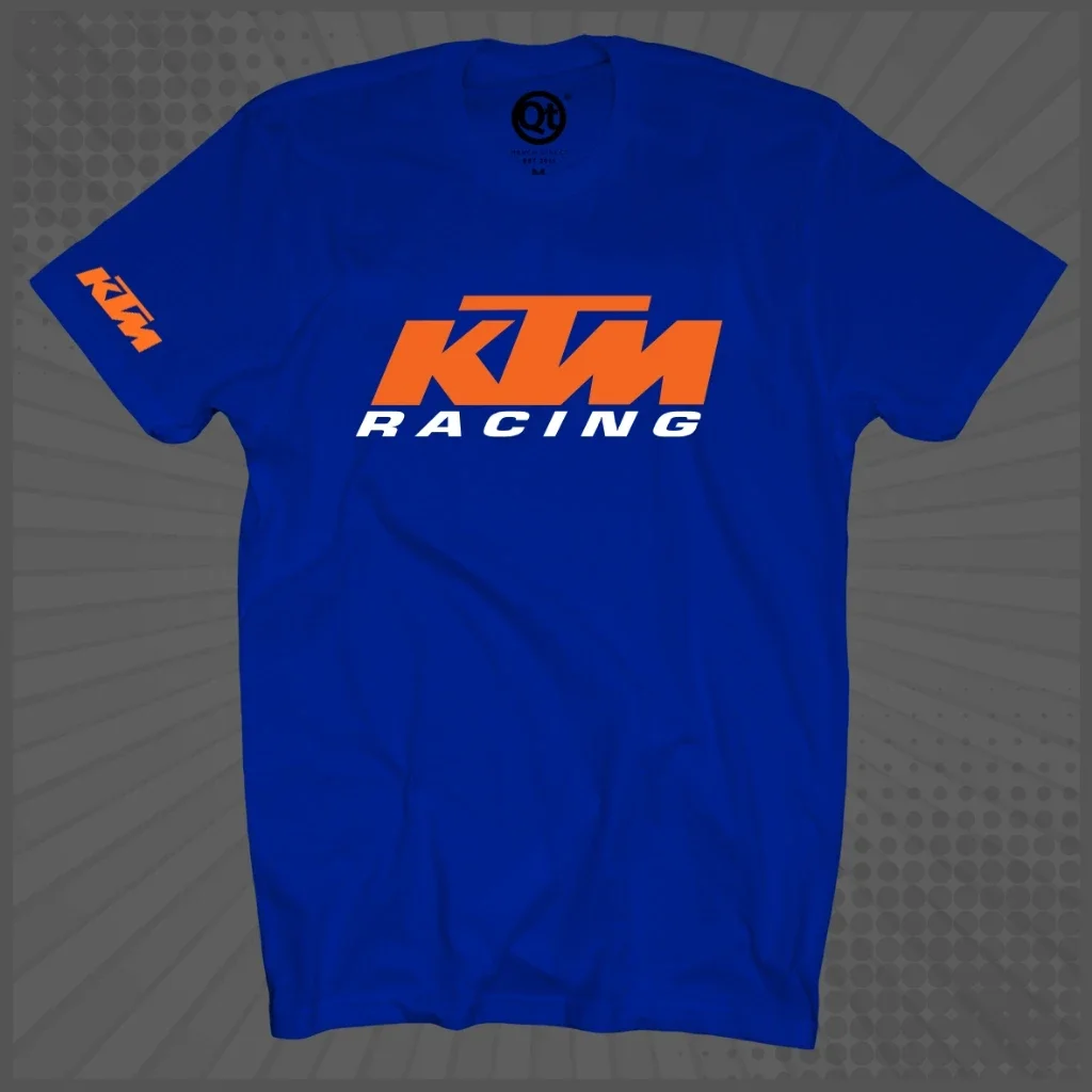 NEW T-SHIRT KTM RACING LOGO MOTORCYCLE SCRAMBLER RACE 100% COTTON ROUND NECK SHORT SLEEVE 160GSM UNISEX