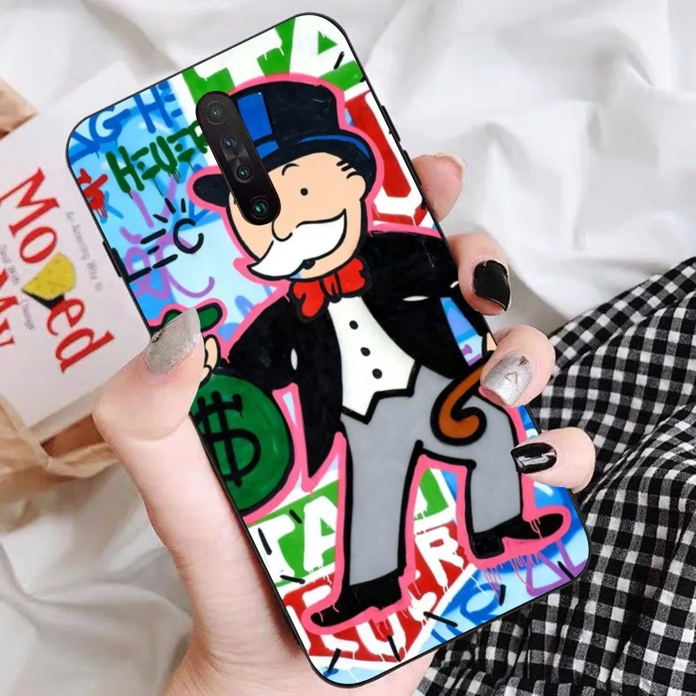 Trend Cartoon Dollar Alec Monopoly Phone Case For Redmi 5 6 7 8 9 10 Plus Pro 6 7 8 9 A GO K20 K30 K40 Pro Plus F3 Fundas