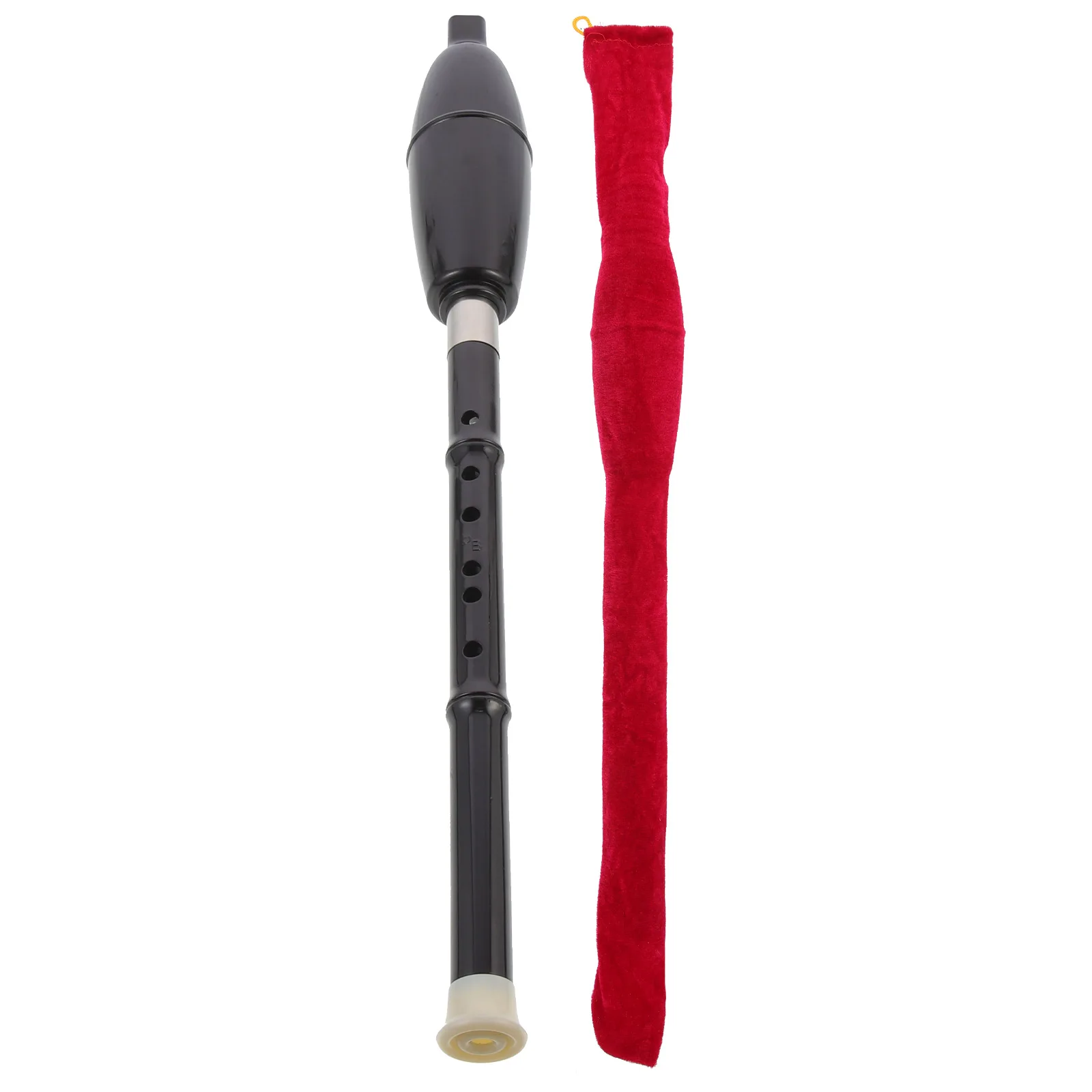 

1Set Bawu Musical Instrument Traditional Vertical Resin Wind Flute Lightweight Portable Carry with Storage Pouch