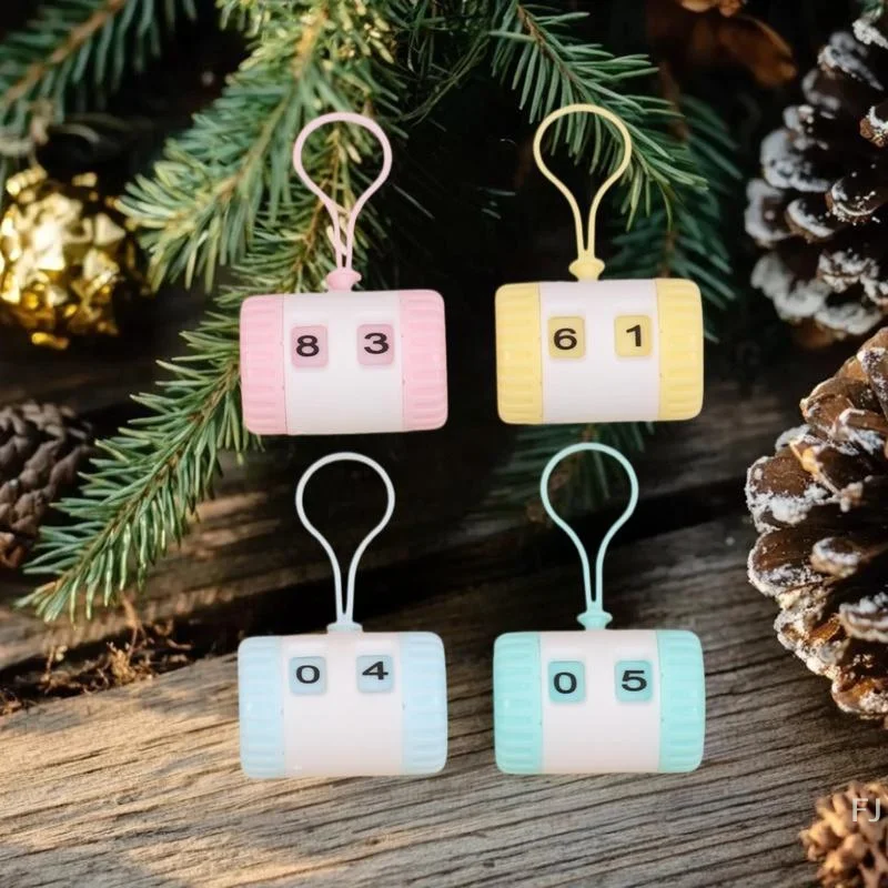 عداد غرز الحياكة المحمول مع إبر بلاستيكية لمشاريع الصياغة والخياطة، أداة عداد كروشيه الغزل