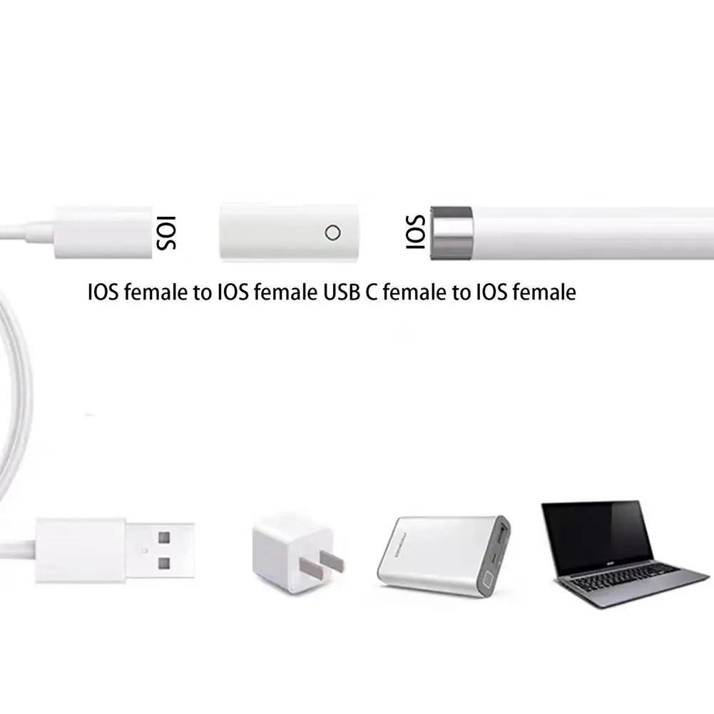 Type-C Mini Adapter Draagbare Usb C Compatibel Voor Ios Converter Conversiekop Voor Stylus Potlood Type C Naar Ios Potlood Adapter