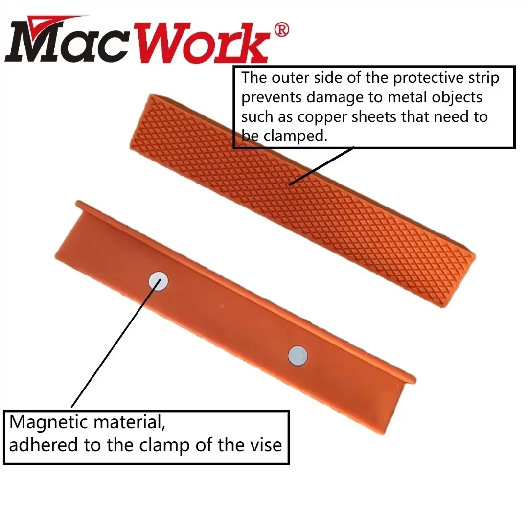Vise Hard Jaw Pads Covers 4 inch 2 Piece Universal Magnetic Non Marring Multi-Purpose Vice Protectors
