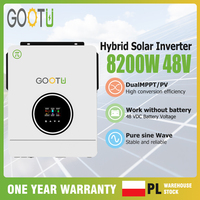 GOOTU 6.2KW/10.2KW Hybrid Solar Inverter Dual Output 24V/48V MPPT 160A Pure Sine Wave On/Off Grid for Home Power Supply
